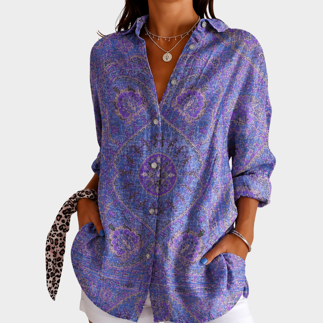 Farbenfrohe und Leichte Bluse mit Muster