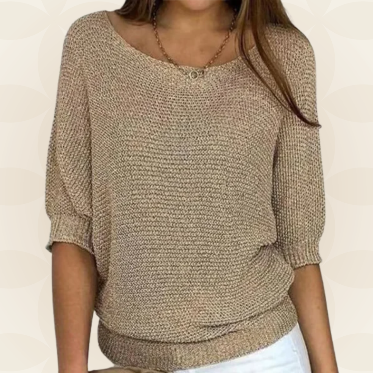 Marijke - Leichter Sommerpullover mit 3/4-Ärmeln