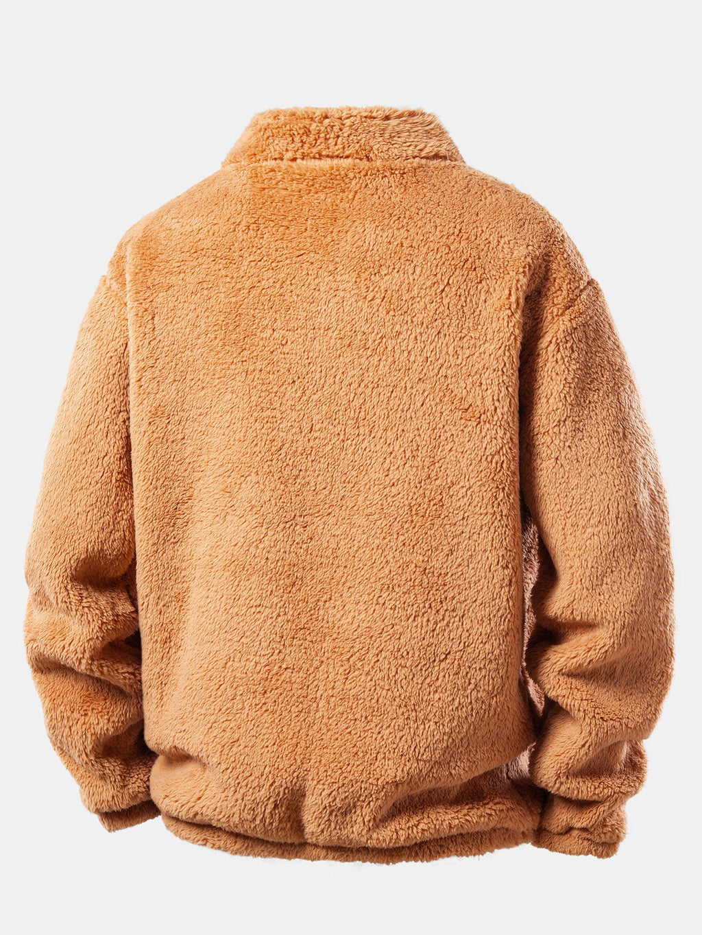Viertelreißverschluss Sweatshirt mit Teddy-Futter