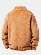 Viertelreißverschluss Sweatshirt mit Teddy-Futter
