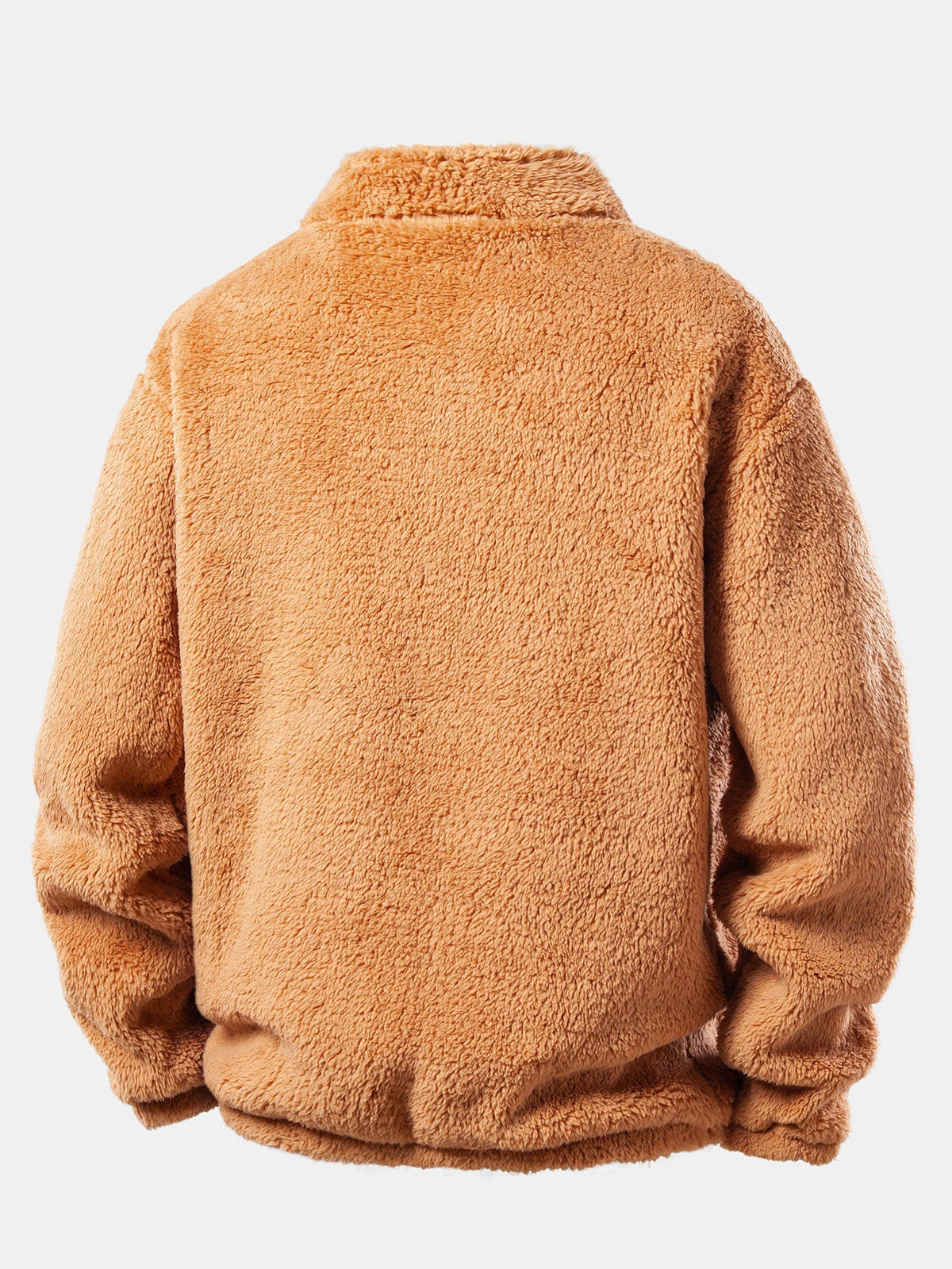 Viertelreißverschluss Sweatshirt mit Teddy-Futter