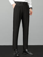 Gestreiftes Leinen-Polo mit Rippstrick und Slim Fit Tapered Hose