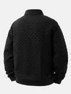 Viertelreißverschluss Sweatshirt im Checkerboard-Jacquard-Design