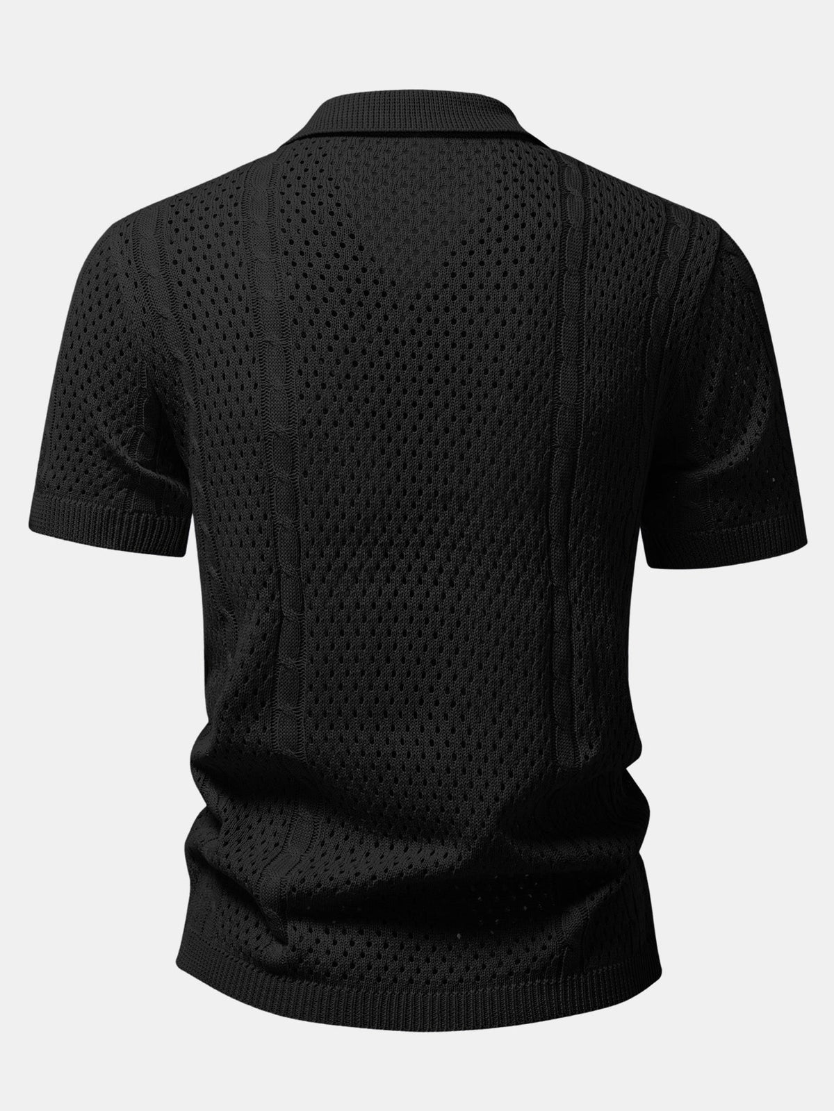 Offenes Strickshirt & Kurze Hose mit Kräuselstruktur und 5-Zoll-Kordelzug