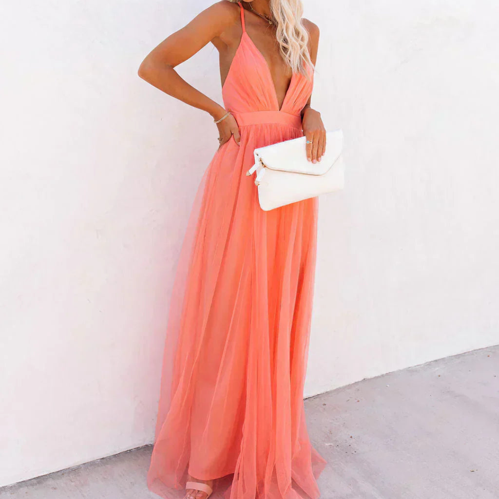 Ginevra | Maxi Dress in Light Coral