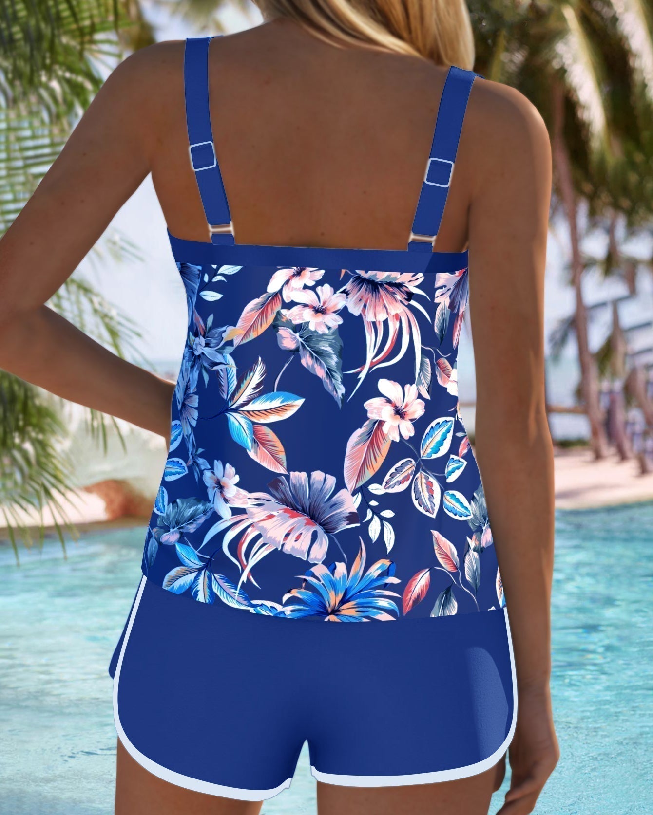 Imke | Bedruckter ärmelloser Tankini-Top
