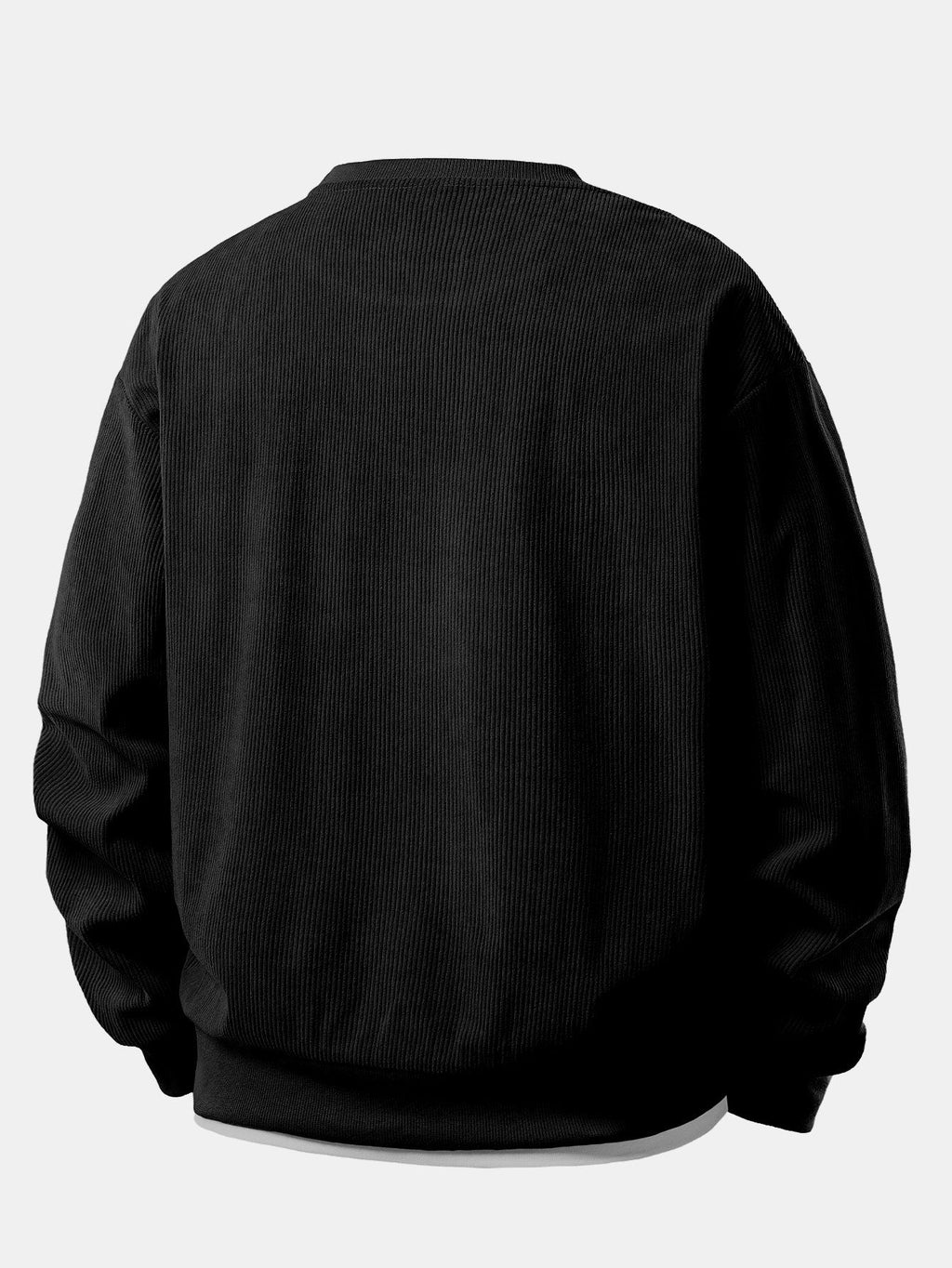 Versatile 2-in-1 Crew Neck Stretch Corduroy Sweater