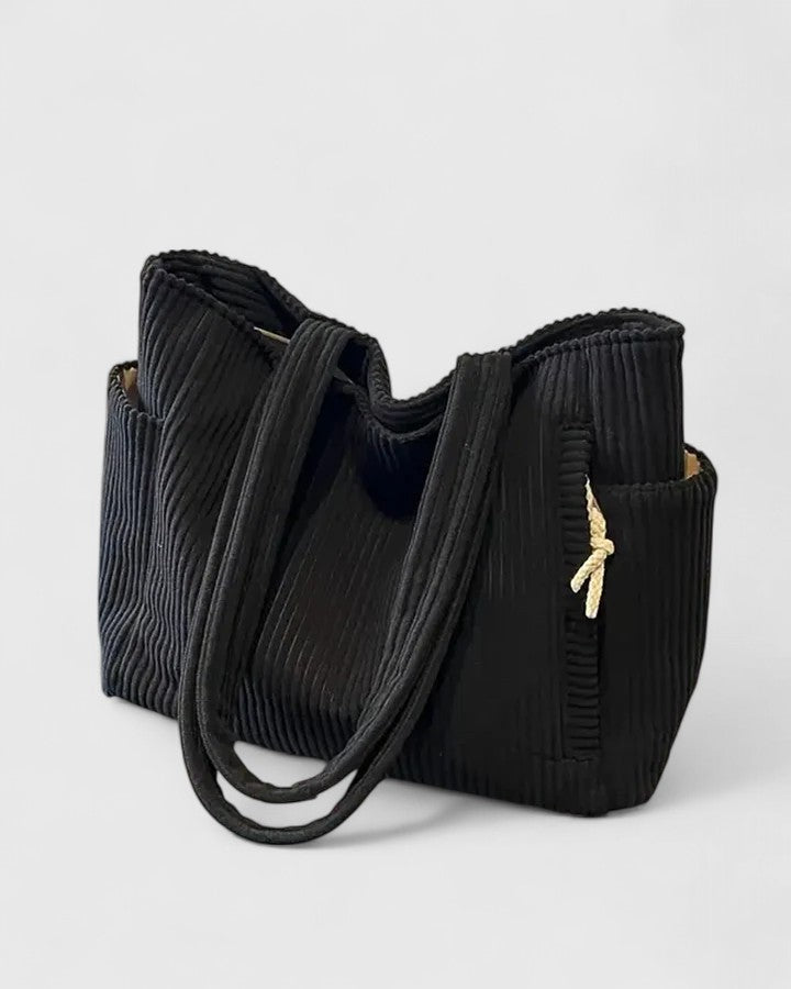 Liorane | Elegante Ripp-Tasche mit Kordel-Elementen