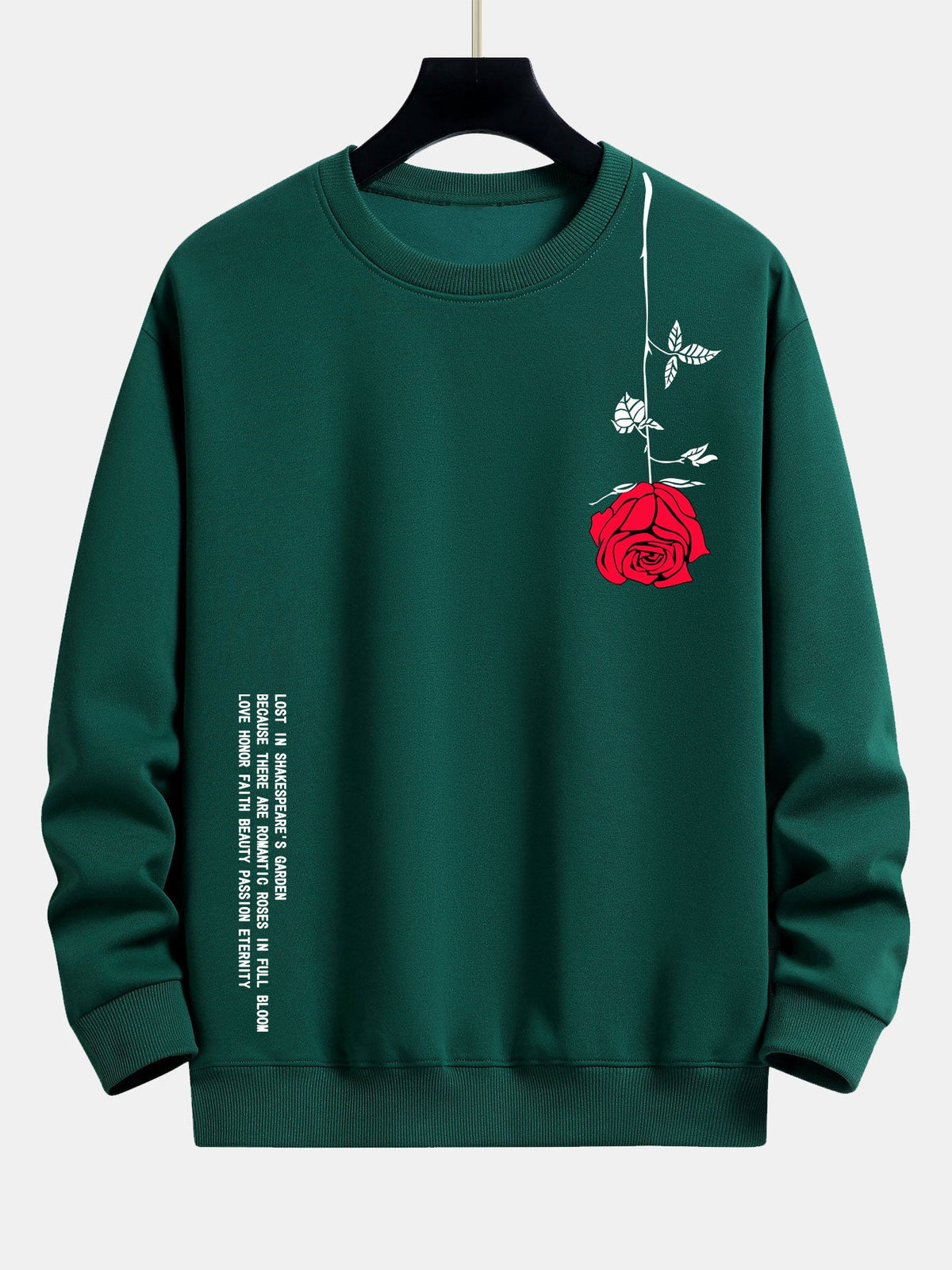 Roosprint Relaxed Fit Sweatshirt with Slogan