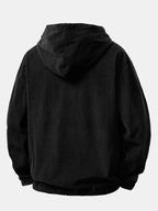Corduroy Kapuzenpullover mit Kängurutasche