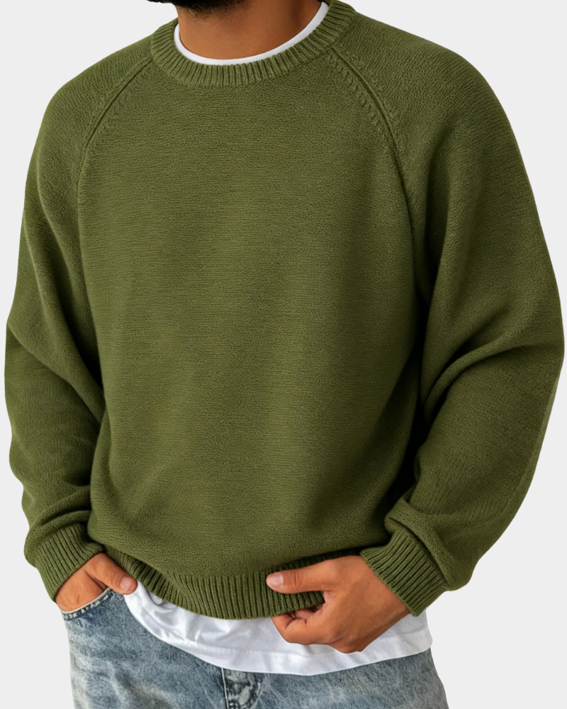 Evander | Pullover mit einfachem Rundhalsausschnitt