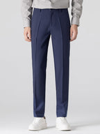 Rippstrick-Polo mit Johnny-Kragen und kontrastierenden Akzenten & figurbetonter tapered Hose