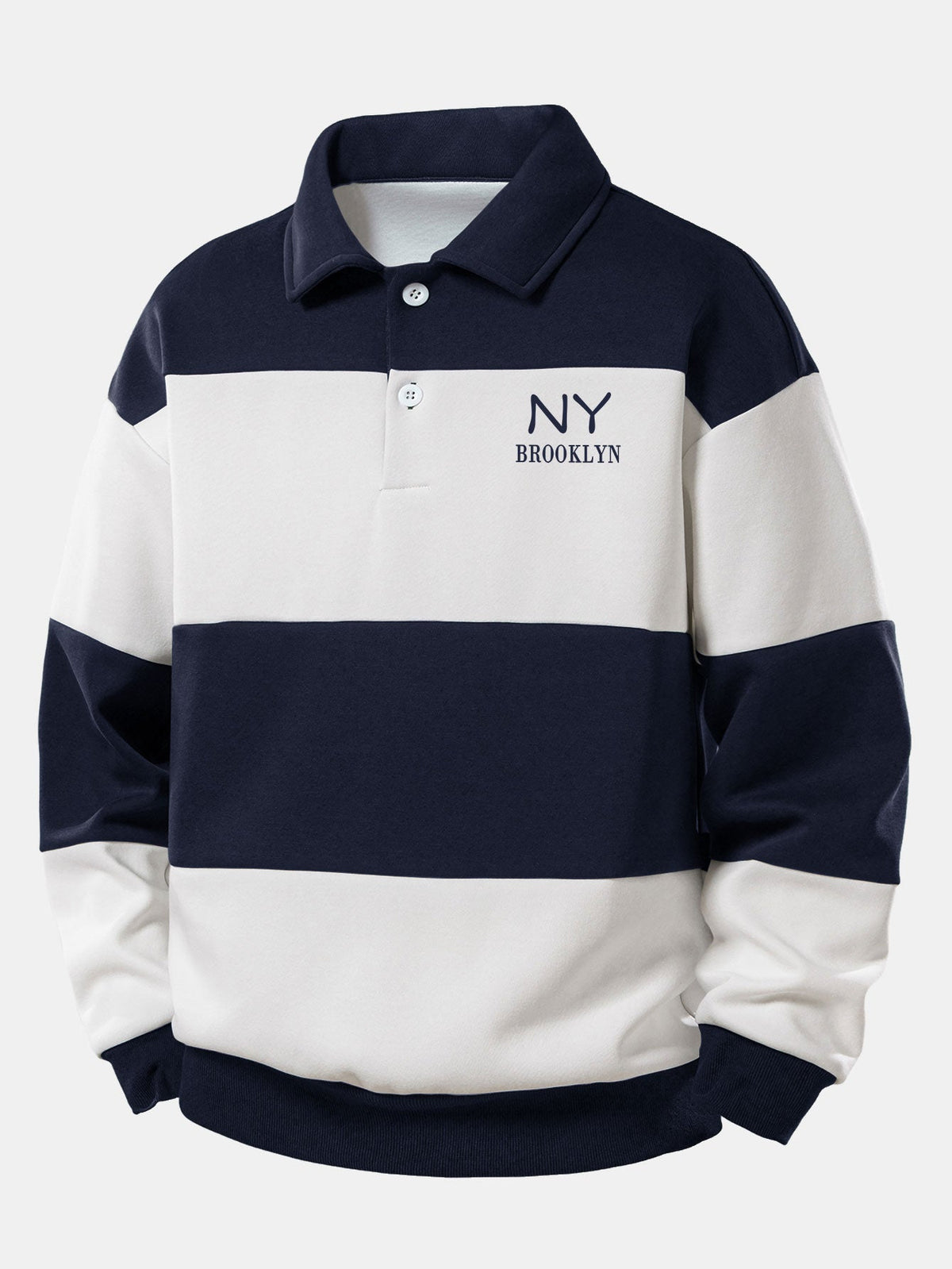 Bequemes Sweatshirt mit New York-Print und Farbblockdesign