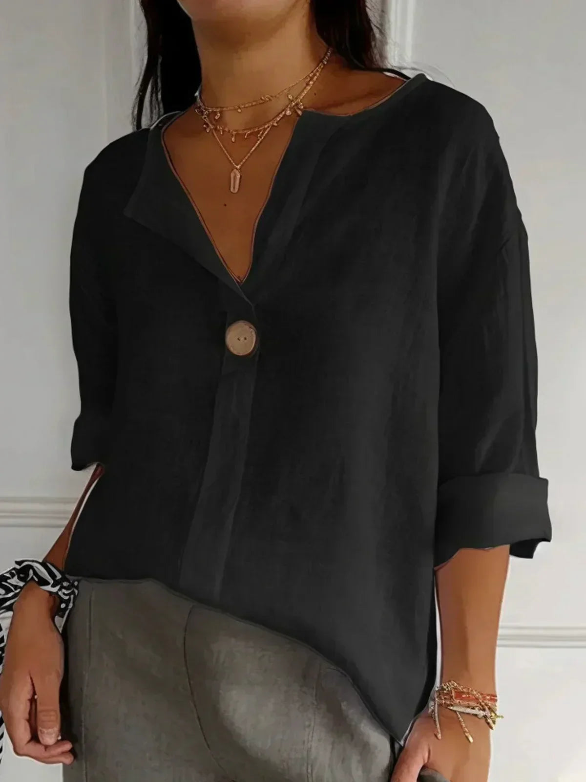 Luny - Legere V-Ausschnitt Bluse