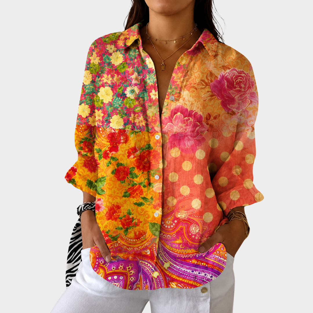 Farbenfrohe und Leichte Druckbluse