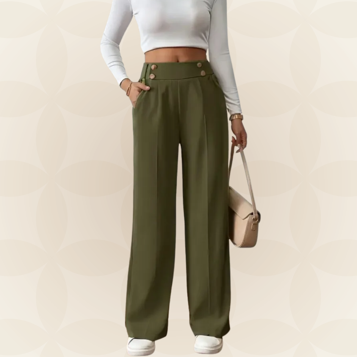 Anita - Elegante gerade Casual-Hose mit stilvollen Akzenten