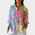 Leichte und Farbenfrohe Druckbluse