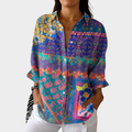 Leichte, Bunte Bluse mit Muster