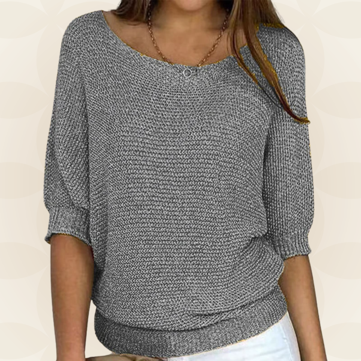 Marijke - Leichter Sommerpullover mit 3/4-Ärmeln
