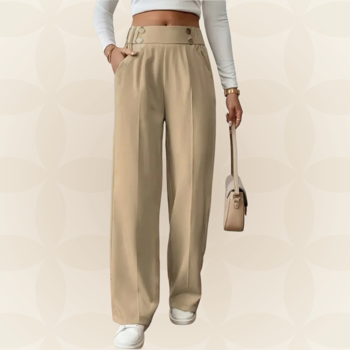Anita - Elegante gerade Casual-Hose mit stilvollen Akzenten