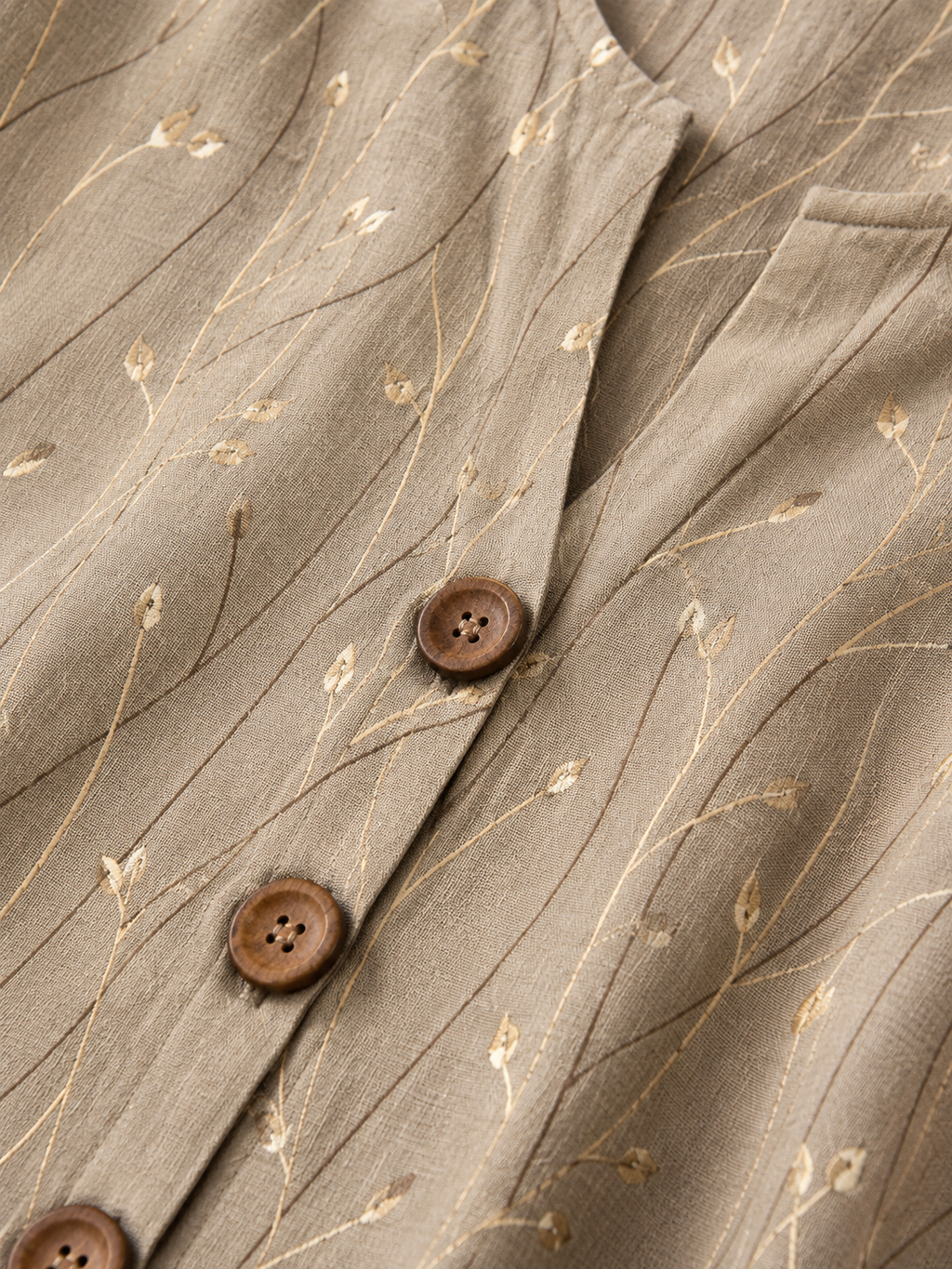 Bernice | Vintage-Bluse im Blattdesign
