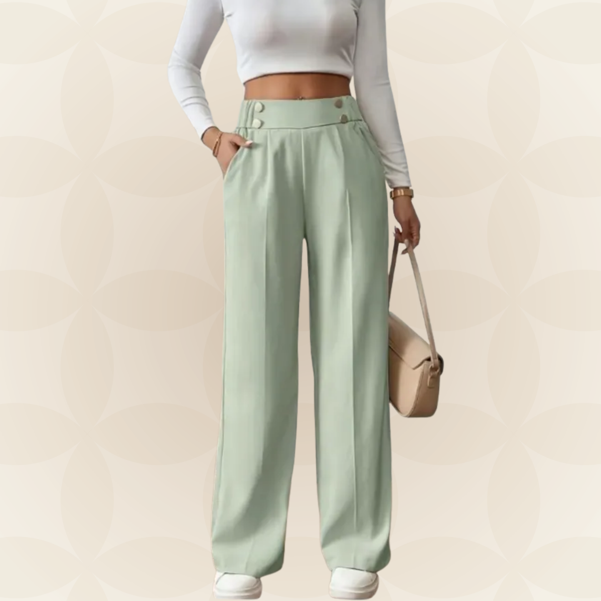 Anita - Elegante gerade Casual-Hose mit stilvollen Akzenten