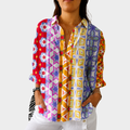 Leichte, farbenfrohe Druckbluse