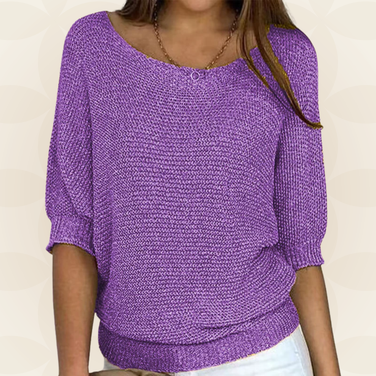 Marijke - Leichter Sommerpullover mit 3/4-Ärmeln
