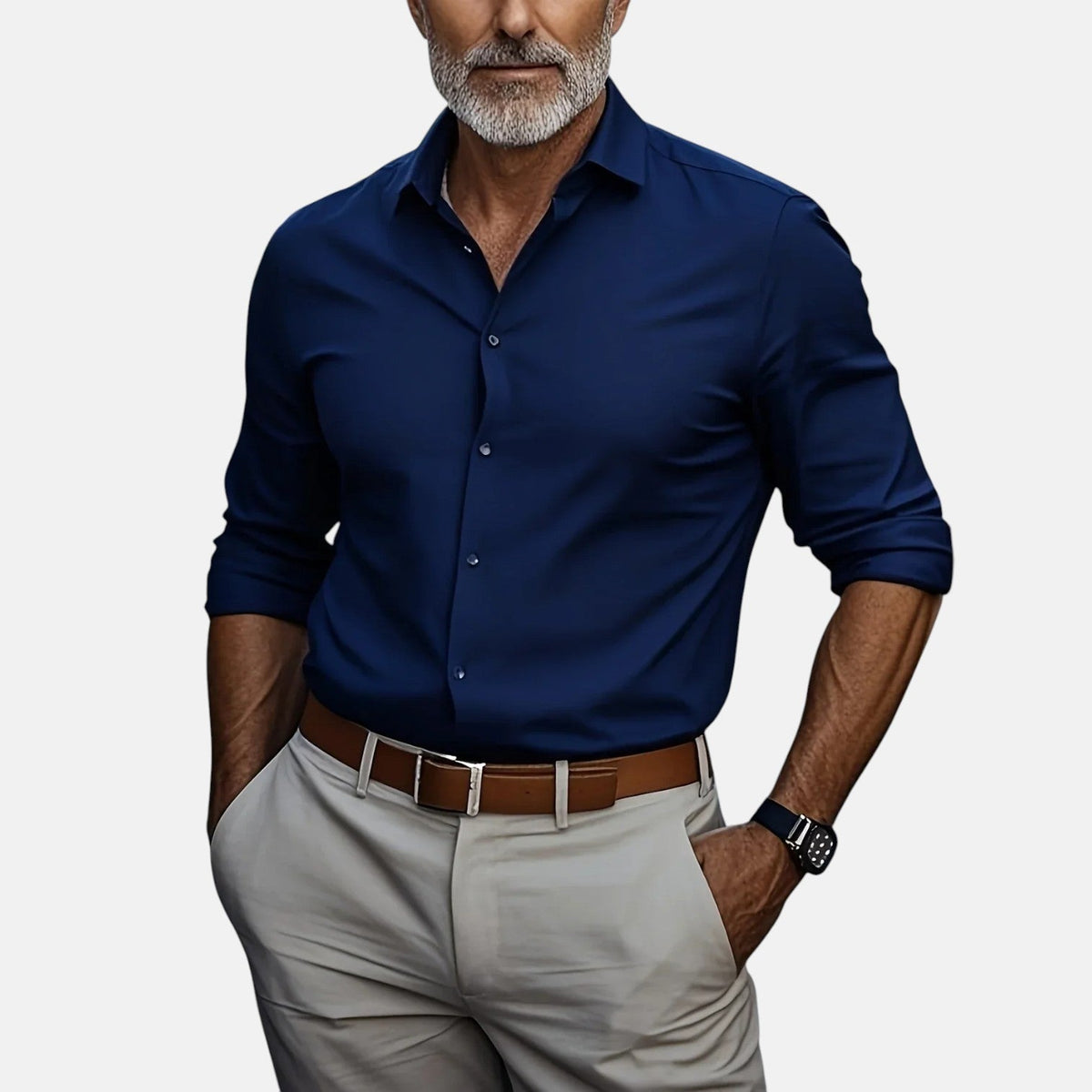 Sommerfeld | Herren Slim Fit Businesshemd, knitterfrei