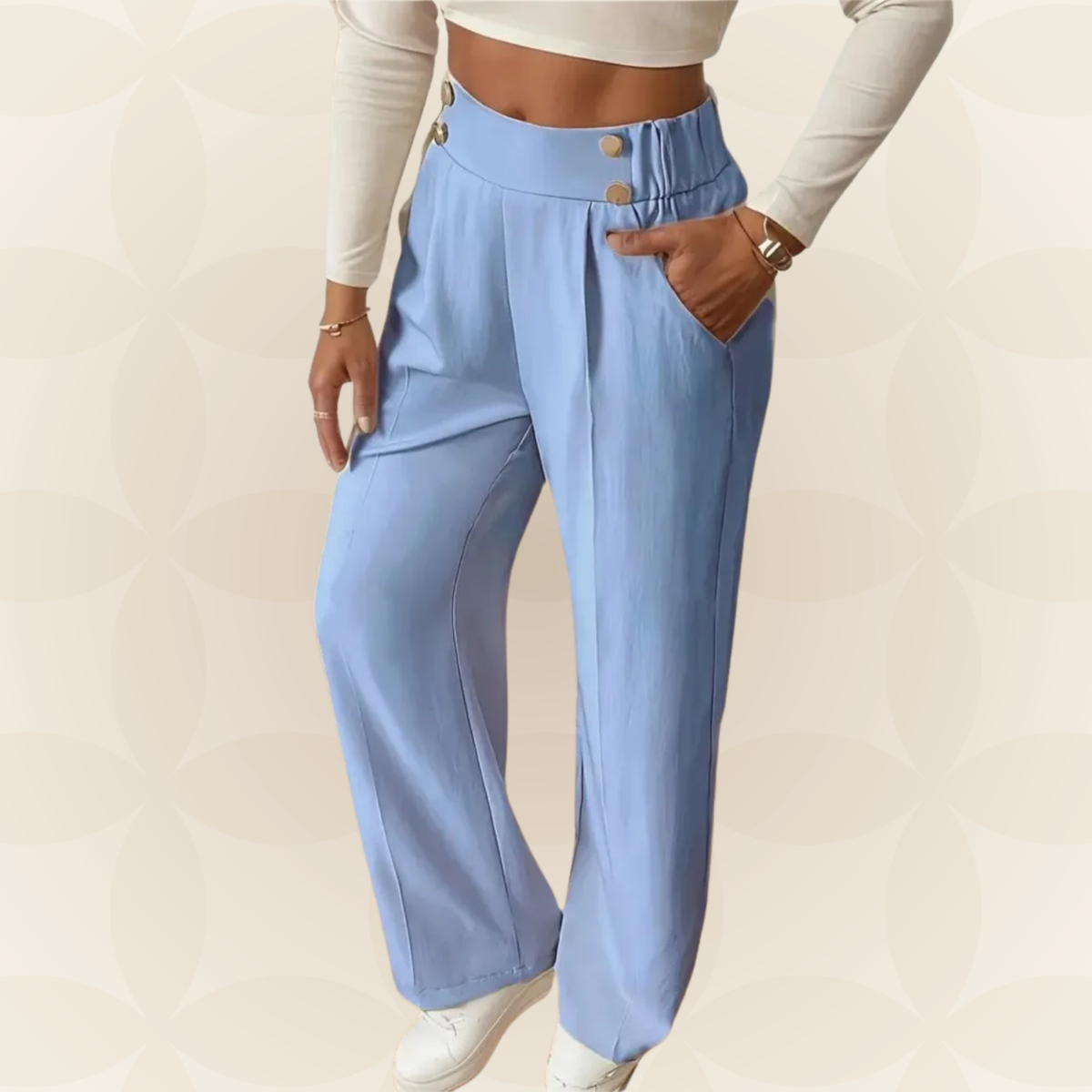 Anita - Elegante gerade Casual-Hose mit stilvollen Akzenten