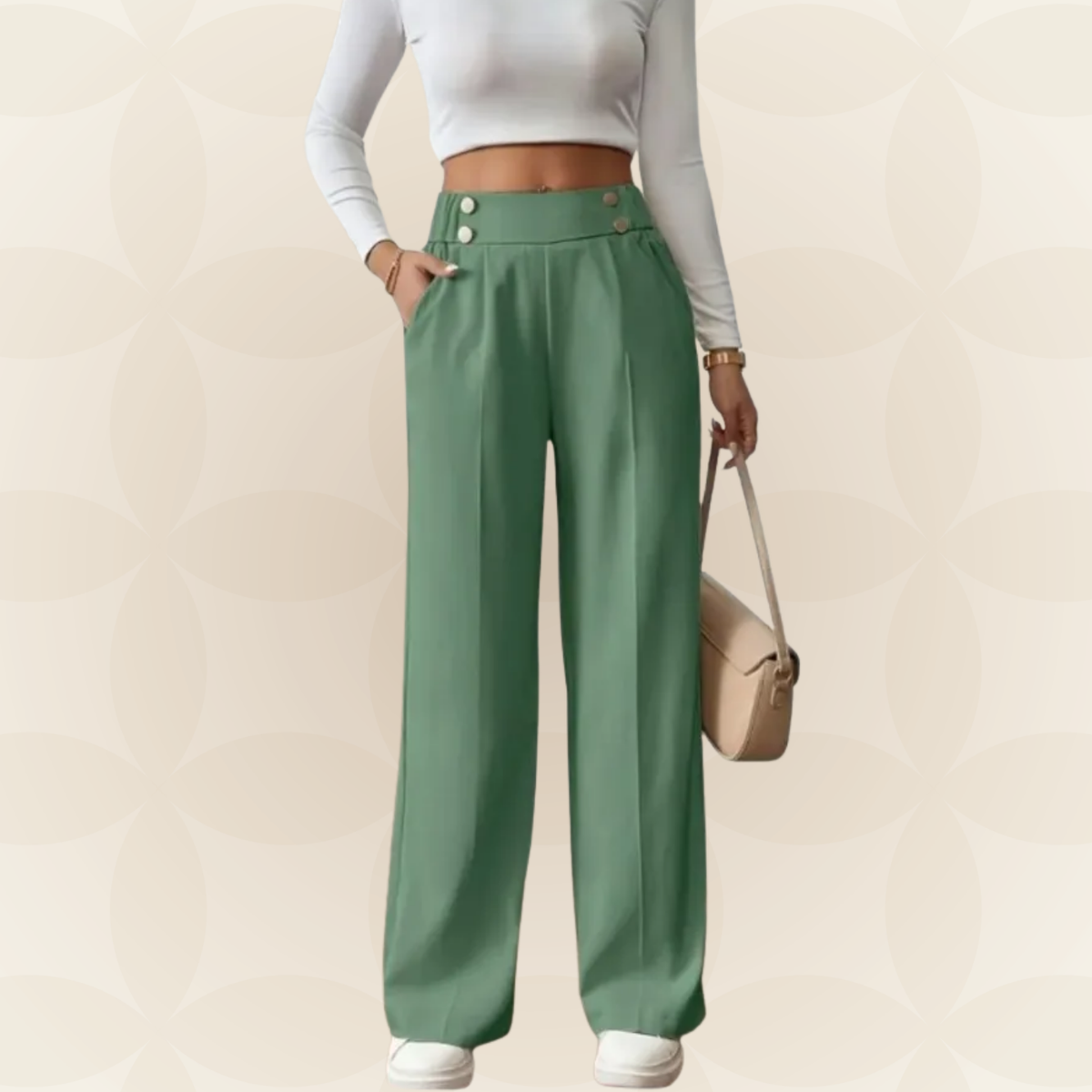 Anita - Elegante gerade Casual-Hose mit stilvollen Akzenten