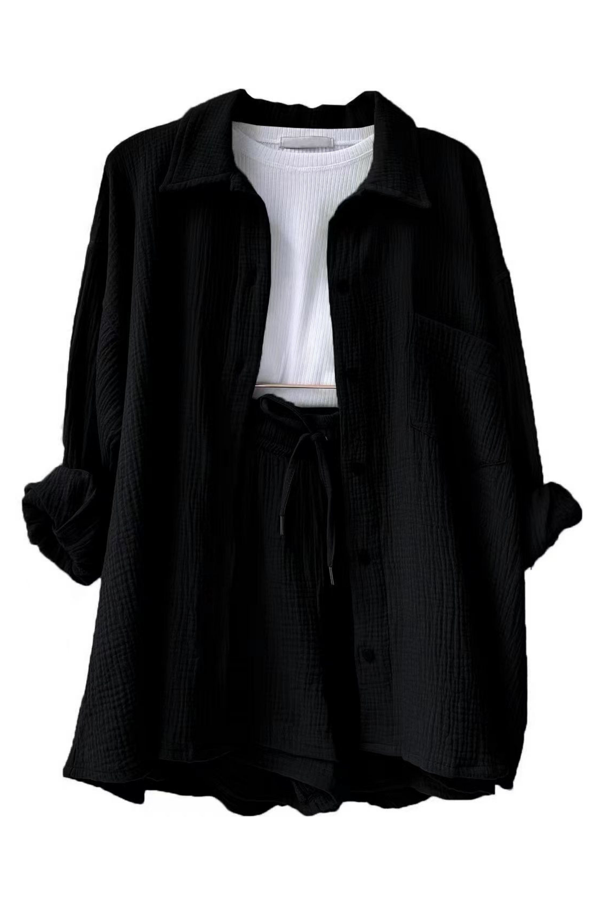 VICTORIA | ZWEITEILIGES HEMD-SHORTS-SET