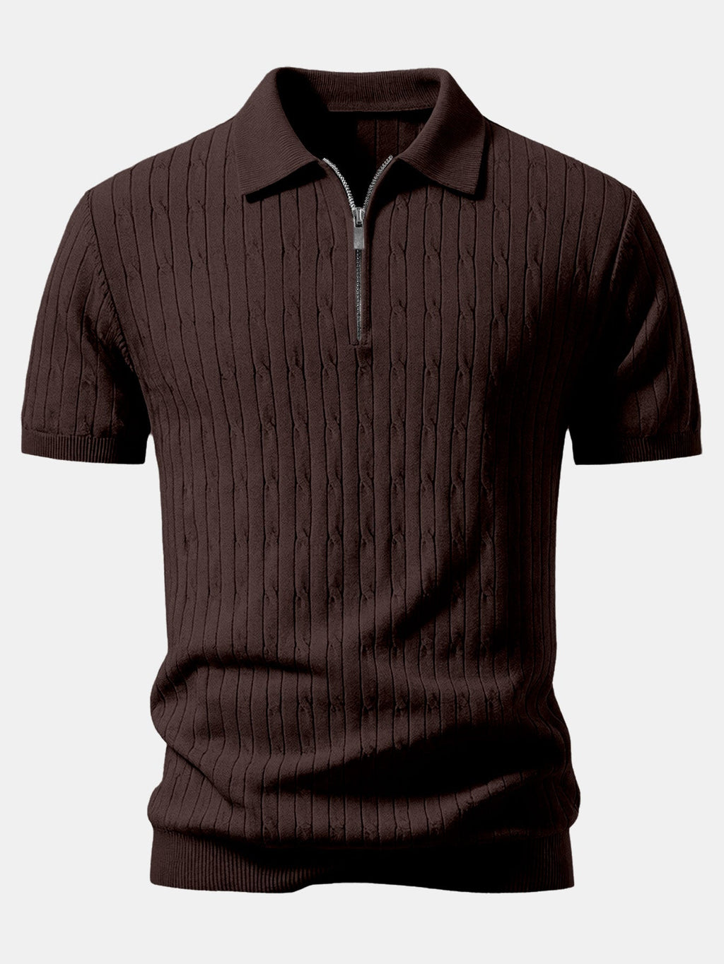 Twisted Jacquard Knit Polo & Slim Fit Tapered Pants