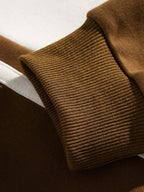 Bequemes Farbblock-Patchwork Polo-Sweatshirt