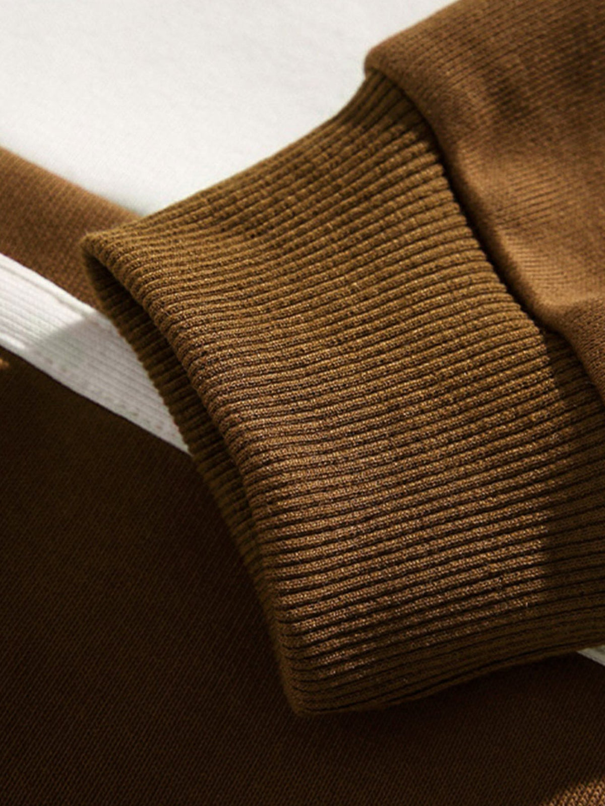 Bequemes Farbblock-Patchwork Polo-Sweatshirt