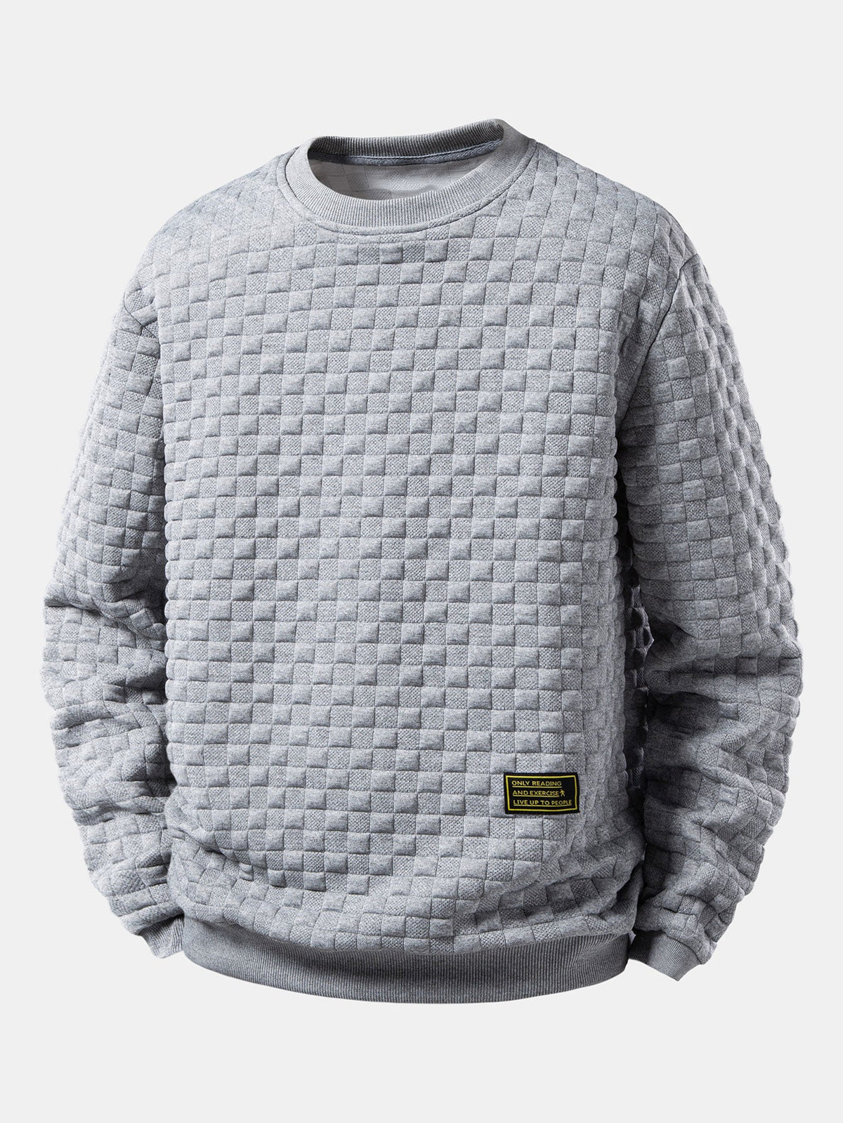 Jacquard Pullover mit Schachbrettmuster