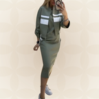 Von Esmee - Elegantes und lässiges Damen-Set mit Rundhalskleid und passender Jacke