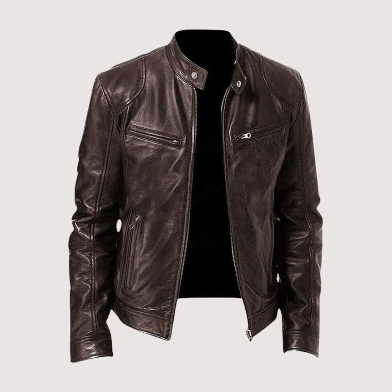 Massimo – Klassische Bikerjacke aus veganem Leder