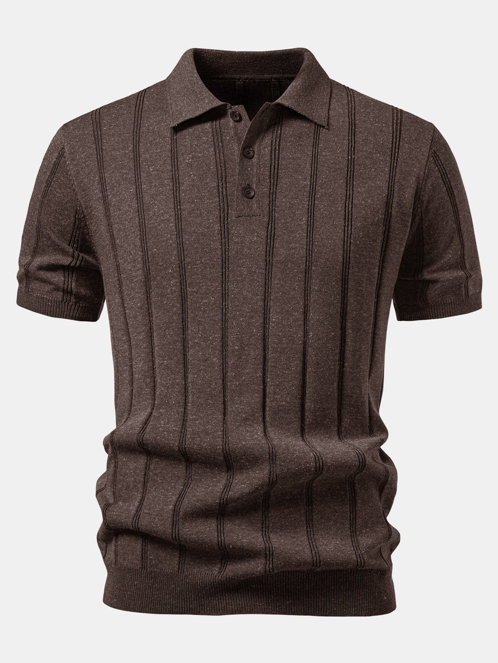 Gestreiftes Leinen-Polo mit Rippstrick und Slim Fit Tapered Hose