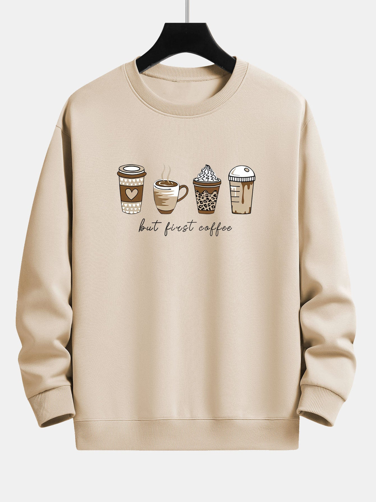 Relaxed Fit Sweatshirt in Coffee Powder