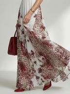 Orlune | Weißes Falten-Maxikleid