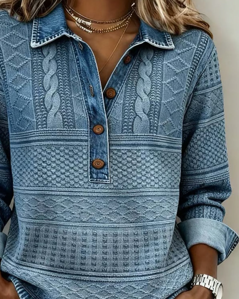 Livia – Bluse mit Kragen und Knopfverschluss