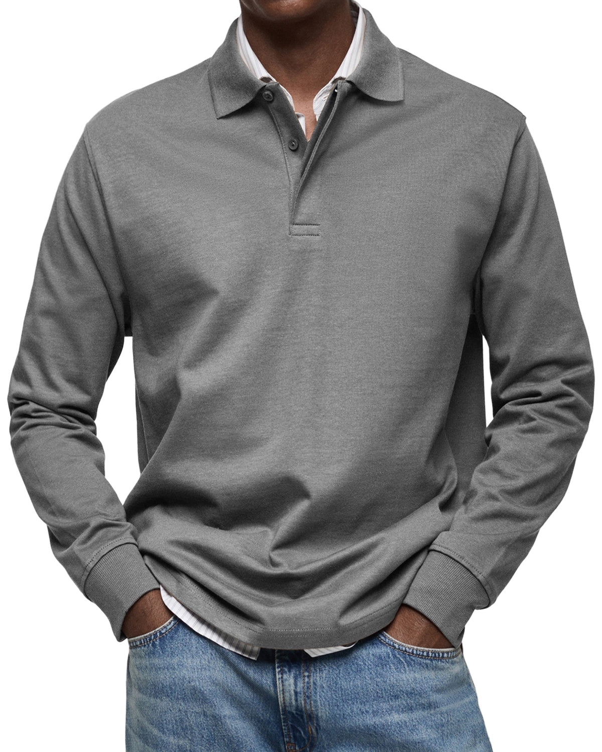 Elias™ | Essential Long Sleeve Polo Shirt