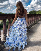 Uri | Midi-Kleid mit floralem Design und Rüschen