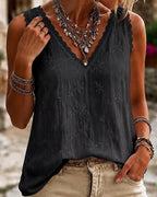 Marjet | V-Neck Lace Tank Top