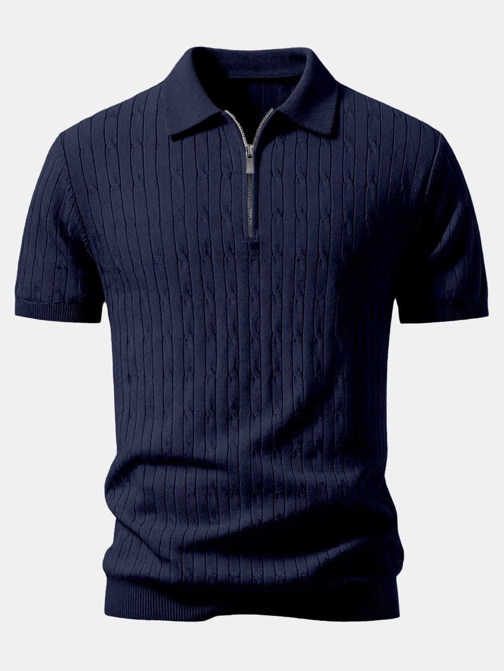 Twisted Jacquard Knit Polo & Slim Fit Tapered Pants