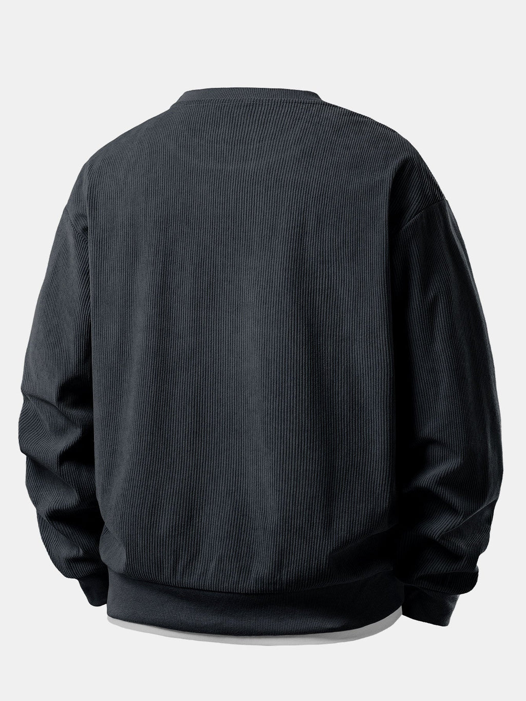 Versatile 2-in-1 Crew Neck Stretch Corduroy Sweater