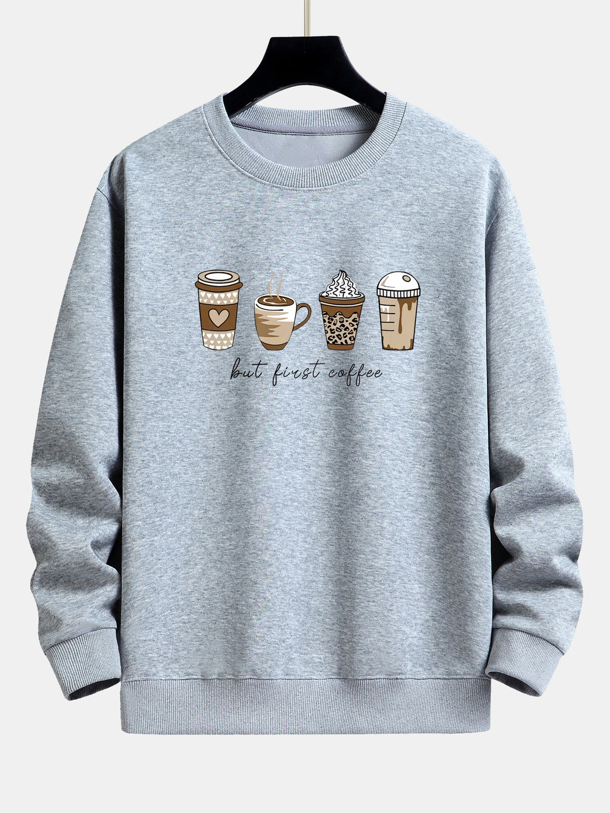 Relaxed Fit Sweatshirt in Coffee Powder