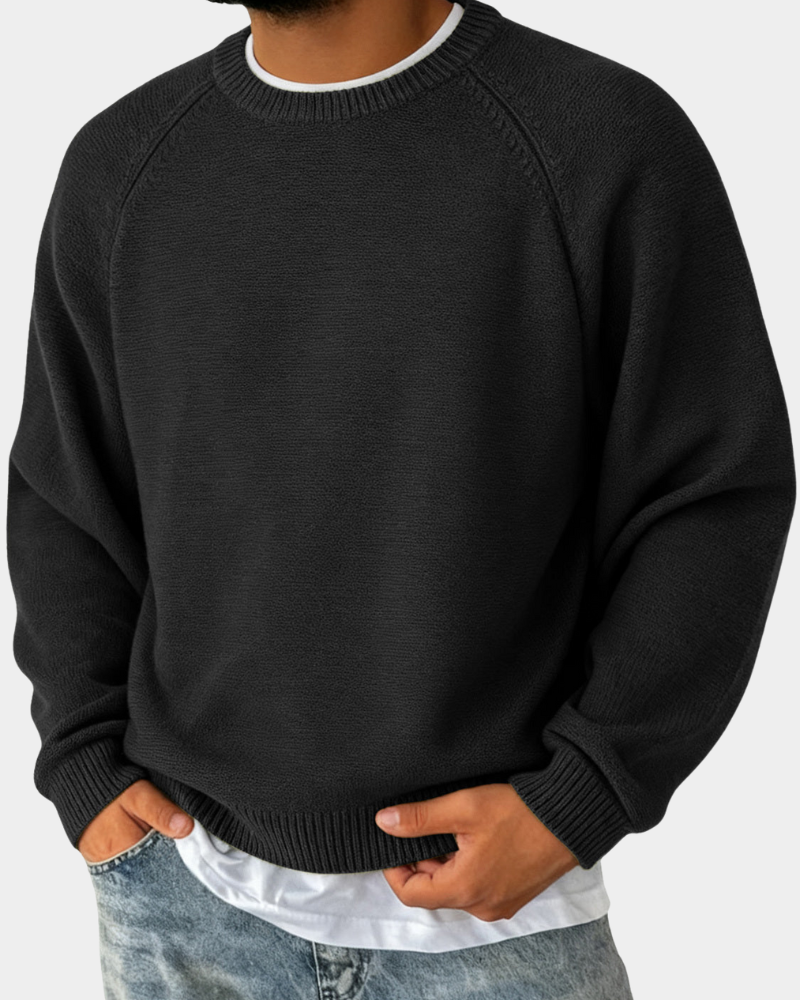 Evander | Pullover mit einfachem Rundhalsausschnitt