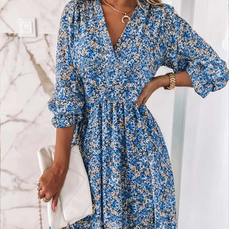 Sunna - Stilvolles Blumenkleid